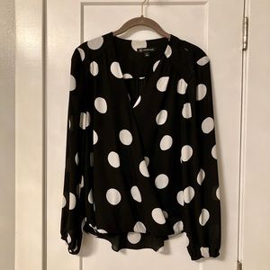 International Concepts polka dot blouse